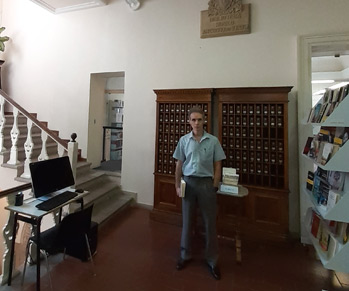 Juan Estadella in la Biblioteca di Stato,
City of San Marino (San Marino), 2023.