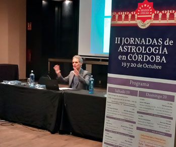 Juan Estadella En la Biblioteca di Stato,
            Lecture at the II Jornadas de Astrología en Córdoba
                     (Córdoba, Spain), 2024, Juan Estadella